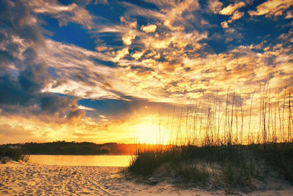 pawleys island sunset fall weather