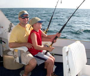 Father and son fishing charter 