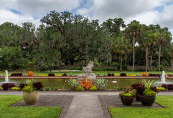Statue and fountain at Brookgreen Gardens