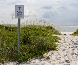 Public beach access.