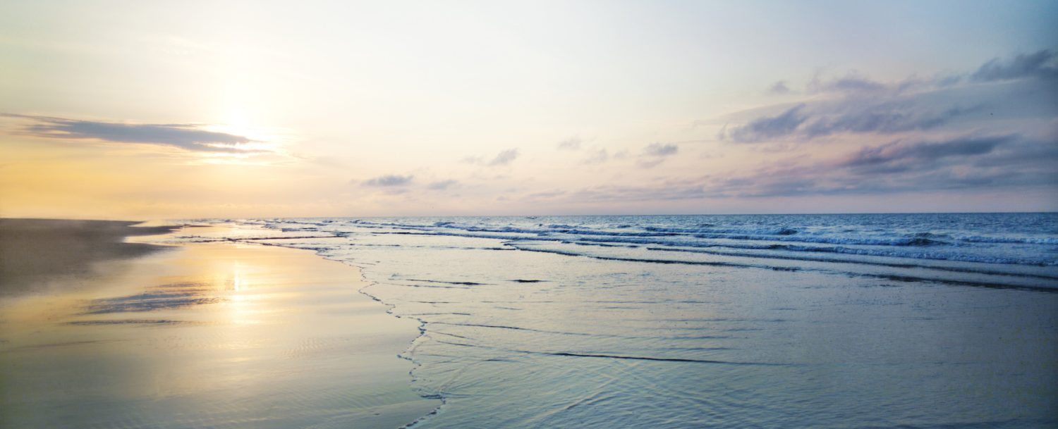 Beach at sunrise.