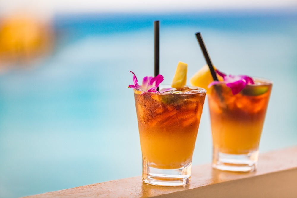 Mocktails and drinks along the beach